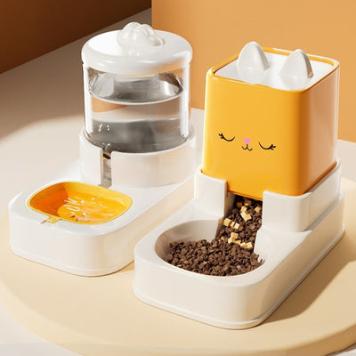 Comedero Automático con Dispensador de Agua para Gatos