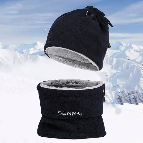 Gorro de Lana Cálido y Bufanda Térmica a Prueba de Viento - Conjunto Abrigador Fashionable
