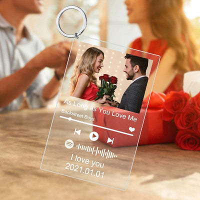 Llavero Acrílico Personalizado con Foto y Canción Grabada - Image 6