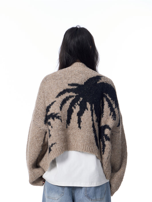 Cardigan de Punto Cuello V Mujer Estilo Relajado Suéter Holgado - Image 17