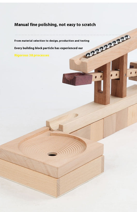 Bloques de Madera Maciza para Pista de Carreras - Juguete Educativo de Construcción Infantil - Image 10