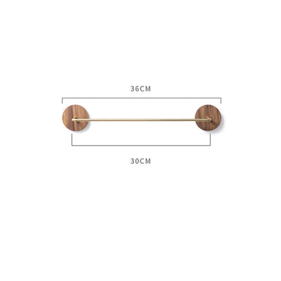 Barra Simple para Toallas de Nogal Negro - Colgante Pared - Image 2
