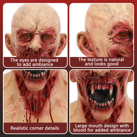 Máscara de Vampiro Zombie Bioquímico para Halloween - Image 9
