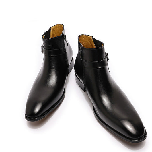 Botas de Cuero Retro Talla Grande para Hombre - Image 5