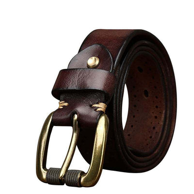Cinturón Retro de Cuero Genuino con Diseño Calado y Hebilla Casual - Image 19