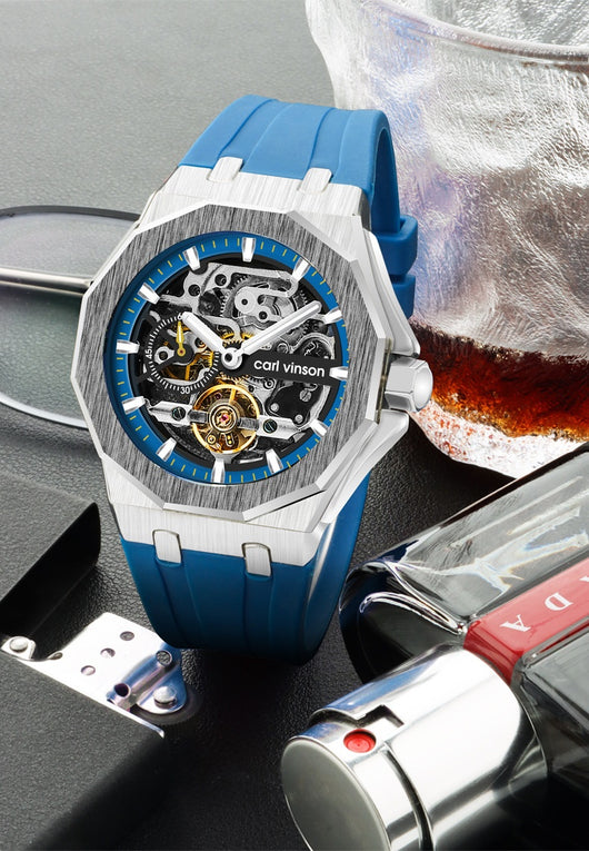Reloj Mecánico Automático Luminoso con Correa de Silicona Hueca - Image 12