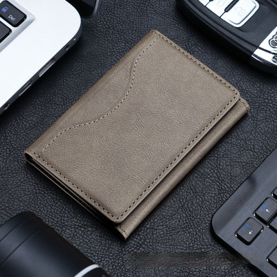 Billetera Magnética Tri-Fold de Cuero con Soporte para Tarjetas - Image 10