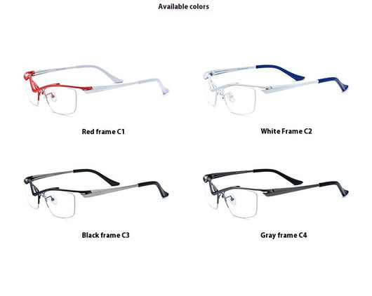 Gafas para Miopía Montura Cuadrada Semiarmazón para Mujer - Image 12