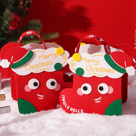 Bolsa de Fieltro Navideña con Diseño Infantil para Regalos - Image 3