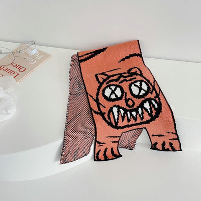 Bufanda Tejida de Tigre Lindo - Abrigo Escolar Cálido - Image 12