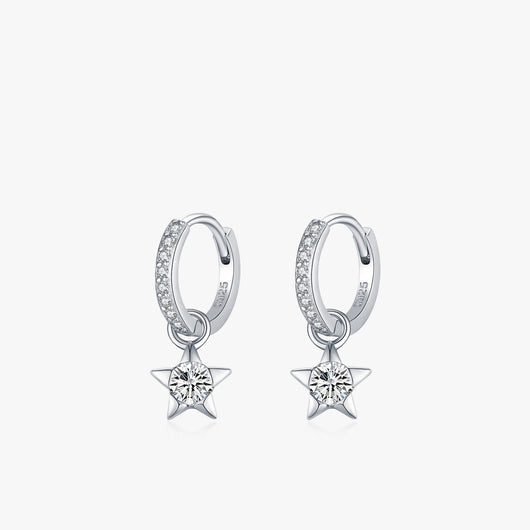 Aretes de Plata S925 con Diamantes Brillantes Estilo Urbano Versátil - Image 2