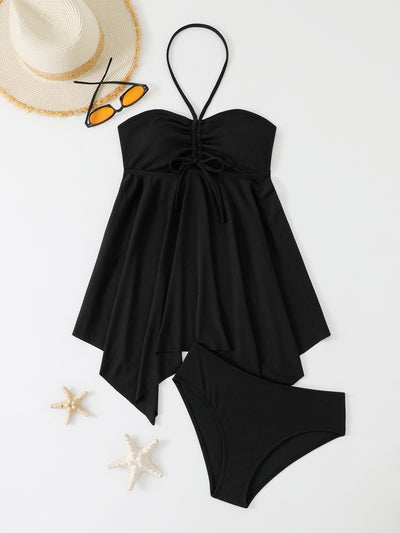 Bikini Dos Piezas con Halter y Falda Asimétrica - Image 32