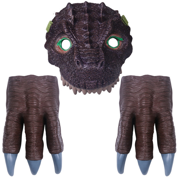 Set de Disfraz Dinosaurio con Máscara, Garras y Accesorios de Juego