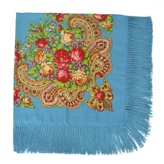 Pañuelo Floral Retro con Flecos para Mujer - Image 15