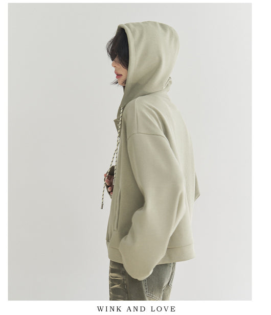 Sudadera Cropped Suelta con Ajuste en Dobladillo para Mujer - Image 19