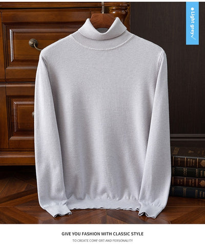 Suéter Cuello Alto para Hombre Otoño Invierno - Abrigo Interior Versátil - Image 49