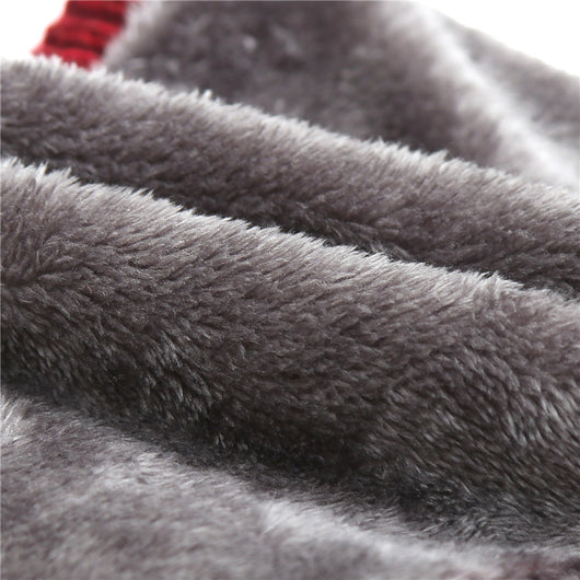 Bufanda Tejida de Rayas Anchas con Forro Polar para Hombre - Image 20
