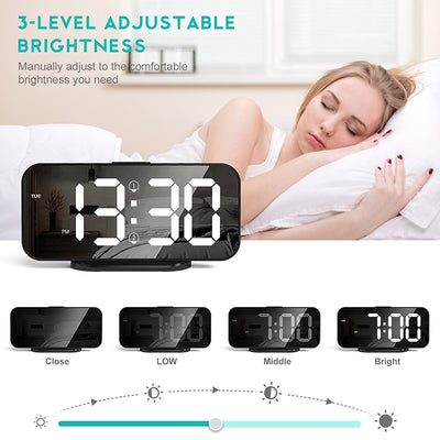 Reloj Despertador LED Cuadrado de Escritorio - Image 12