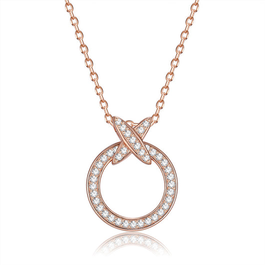Collar Plata 925 Cruz Circular con Diamantes - Cadena Clavícula - Image 13