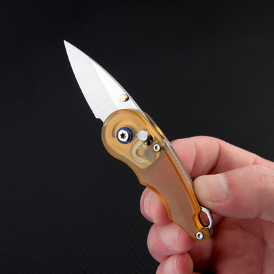 Cuchillo de Chef PEI con Mango Ámbar y Hoja Afilada de Gota de Agua - Image 13