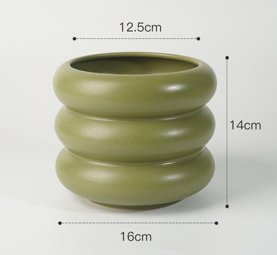 Florero de Cerámica Redondo y Suave Estilo Morandi - Image 11