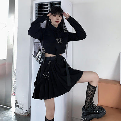 Falda Plisada Corta Oversize con Traje Deportivo para Mujer - Image 5