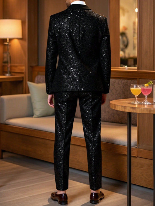 Conjunto de Traje Brillante para Hombre - Saco y Pantalón - Image 9