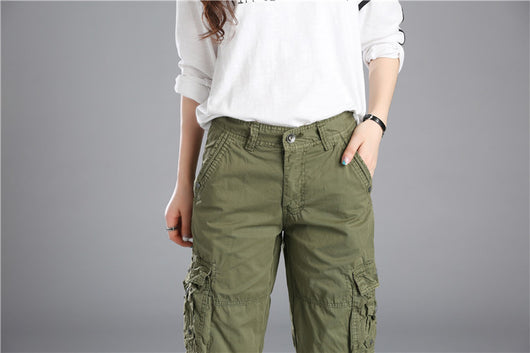 Pantalones Casuales Sueltos Capri Multicolor Talla Grande - Image 47