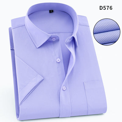 Camisa de Trabajo Manga Corta Hombre Color Sólido - Comodidad y Durabilidad - Image 24