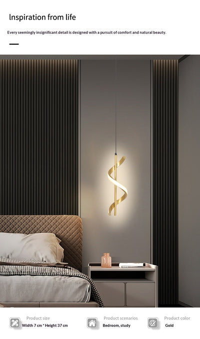 Lámpara Espiral Moderna para Comedor y Dormitorio - Image 24