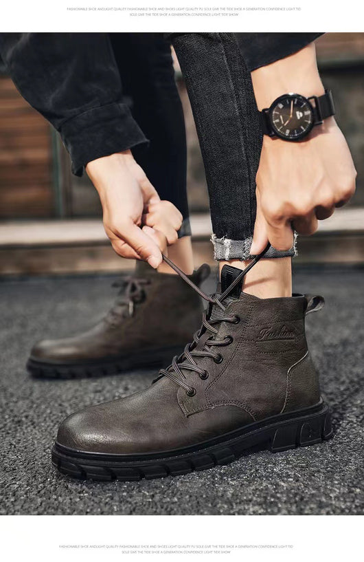 Botas Altas de Cuero Negro para Hombre - Image 14