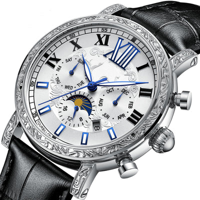 Reloj Automático Mecánico Hombre con Rotor Hueco y Luminiscencia Nocturna Resistente al Agua - Image 4