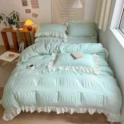 Juego de Cama Princesa de 4 Piezas Suave y Plisado - Image 3
