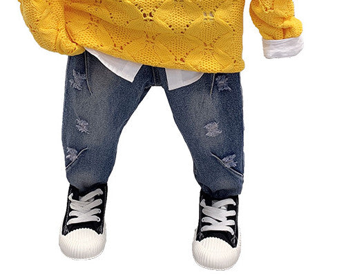 Conjunto Infantil 3 Piezas: Suéter Estampado, Remera y Jeans - Image 5