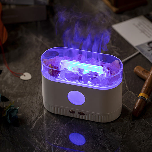Difusor de Aroma con Luz LED RGB y Piedra de Sal Flame