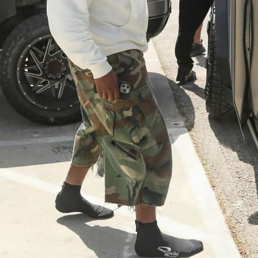 Shorts de Trabajo Holgados Estilo Retro Americano con Camuflaje - Image 3