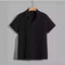 Camisa Polo Rayas Clásica Cuello Italiano Manga Corta