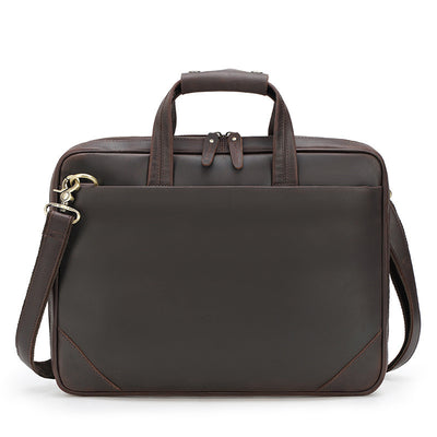 Maletín Ejecutivo de Cuero Crazy Horse Retro Ultradelgado para Hombre - Image 8