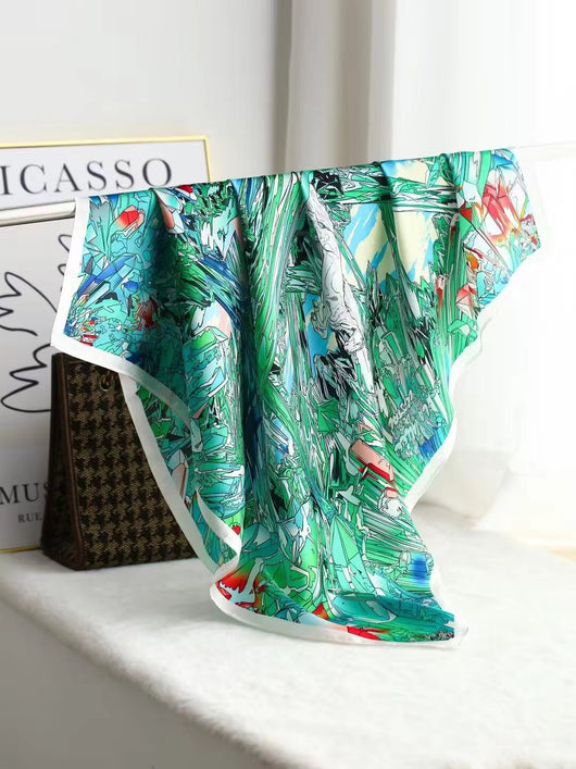 Pañuelo de Seda Cuadrado Lujo Elegante - Accesorio Premium para Regalo - Image 31