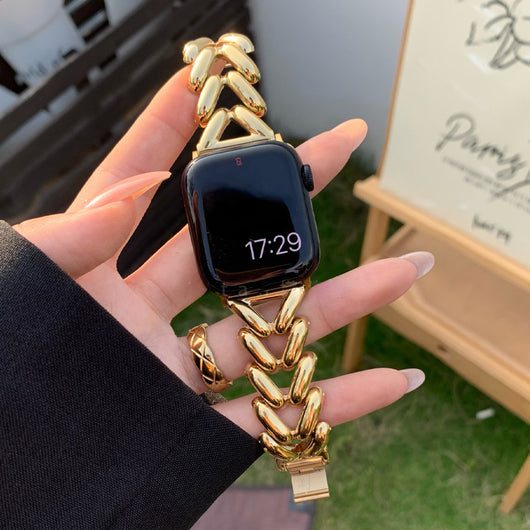 Correa Metálica de Cadena Denim para Apple Watch 1 a 8 - Image 3