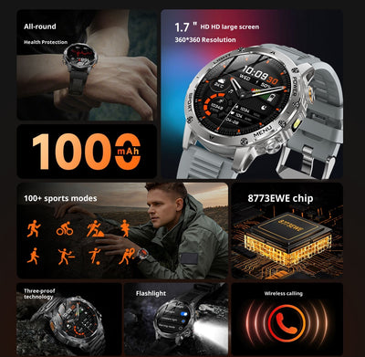 Reloj Inteligente Deportivo Pantalla Full HD Batería Ultra Duradera 1000mA - Image 9