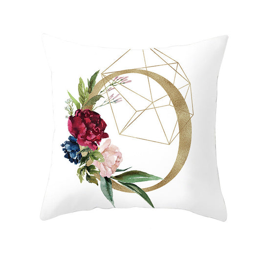 Funda de Almohada Nórdica con Letras Doradas y Diseño Geométrico - Image 28