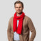 Bufanda Reversible de Terciopelo para Hombre con Borlas