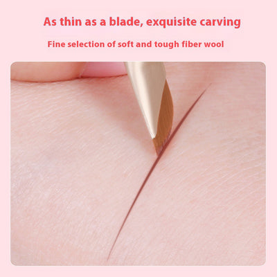 Pincel Delineador Curvado con Cerdas Suaves - Maquillaje de Ojos y Rubor - Image 4