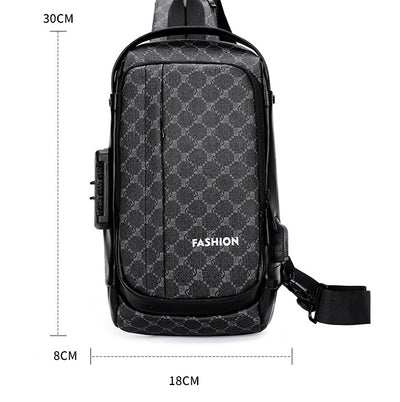 Bolsa Mensajera de Pecho con Cierre de Contraseña para Hombre - Image 9