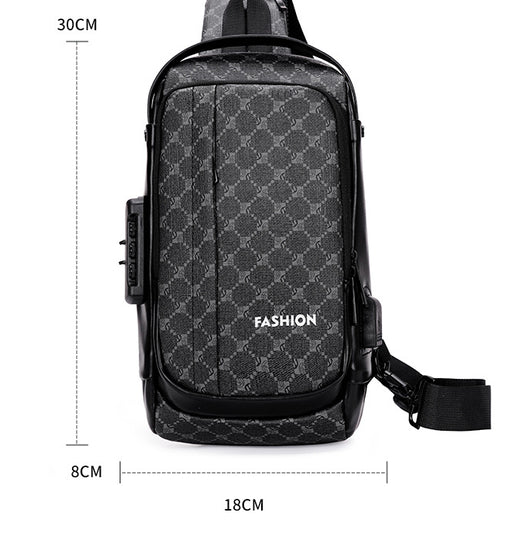Bolsa Mensajera de Pecho con Cierre de Contraseña para Hombre - Image 9