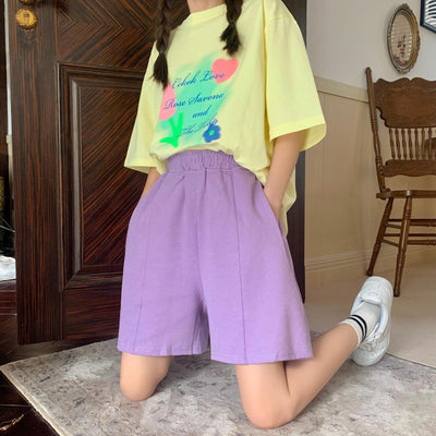 Shorts de Cintura Alta Algodón Pierna Ancha para Mujer - Image 2