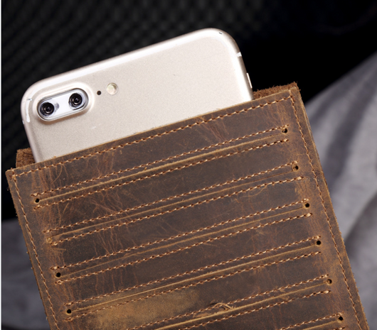 Cartera Hombre Cuero Genuino con Compartimento para Celular y Tarjetas - Image 8