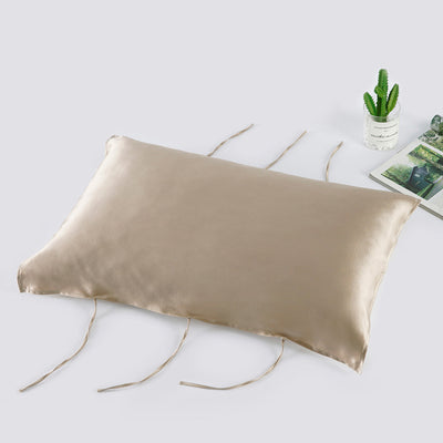Funda de Almohada de Seda Pura Liso - Cuidado Capilar Premium - Image 14