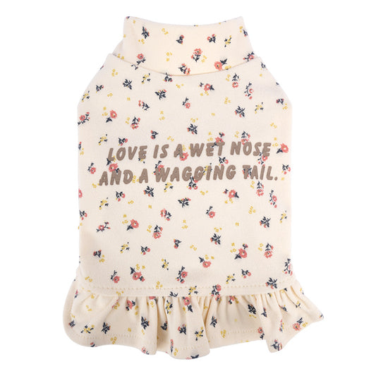 Suéter Floral para Perro Pequeño Bichon Teddy con Falda Interior - Image 2